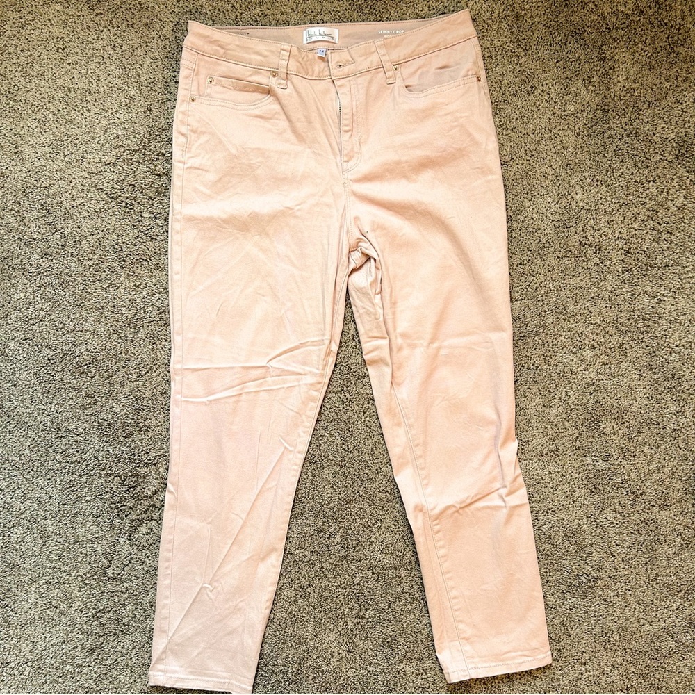 Nicole Miller Studio Skinny Cropped High Rise Jeans
